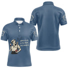 Polo Pétanque Bleu Gris Homme - Apéro & Humour Club Boules - Polo Homme