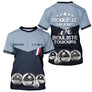 Polo Pétanque Bleu Gris Personnalisé - Bouliste Toujours France - T-Shirt Homme