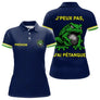 Polo Pétanque Bleu "J'peux Pas J'ai" - Fun Grenouille - Polo Femme