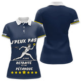 Polo Pétanque Bleu & Marine - Cadeau Retraite Homme Femme - Polo Femme