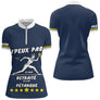 Polo Pétanque Bleu & Marine - Cadeau Retraite Homme Femme - Polo Zippé Femme