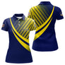 Polo Pétanque Bleu Marine - Graphique Jaune Homme Femme - Polo Femme