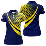 Polo Pétanque Bleu Marine - Graphique Jaune Homme Femme - Polo Femme
