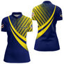 Polo Pétanque Bleu Marine - Graphique Jaune Homme Femme - Polo Zippé Femme