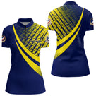 Polo Pétanque Bleu Marine - Graphique Jaune Homme Femme - Polo Zippé Femme