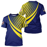 Polo Pétanque Bleu Marine - Graphique Jaune Homme Femme - T-Shirt Homme
