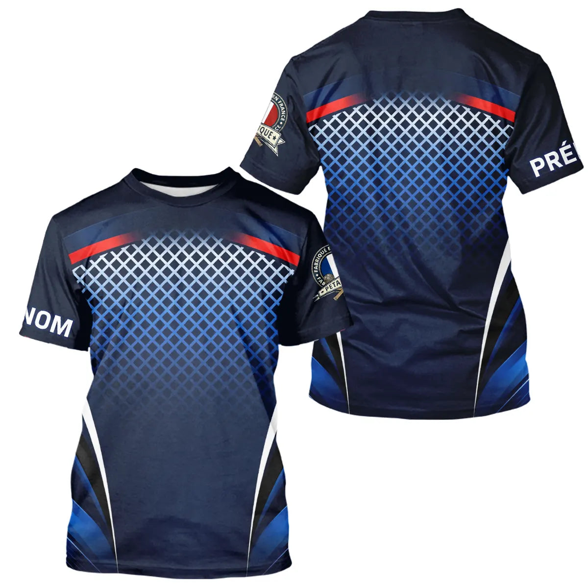 Polo Pétanque Bleu Marine - Performance La Boulodrome - T-Shirt Homme