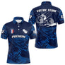 Polo Pétanque Bleu Marine - Personnalisé France Tricolore - Polo Homme