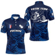 Polo Pétanque Bleu Marine - Personnalisé France Tricolore - Polo Homme