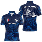 Polo Pétanque Bleu Marine - Personnalisé France Tricolore - Polo Homme