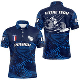 Polo Pétanque Bleu Marine - Personnalisé France Tricolore - Polo Homme