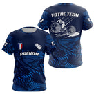 Polo Pétanque Bleu Marine - Personnalisé France Tricolore - T-Shirt Femme