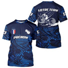 Polo Pétanque Bleu Marine - Personnalisé France Tricolore - T-Shirt Homme