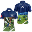 Polo Pétanque Bleu Marine Décor Terrain - Prénom Personnalisé - Polo Homme