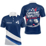 Polo Pétanque Bleu Marine – Design Capitaine Triplette - Polo Homme