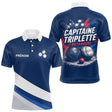 Polo Pétanque Bleu Marine – Design Capitaine Triplette - Polo Homme