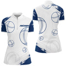 Polo Pétanque Bleu Marine – Performance Élégance Boulodrome - Polo Zippé Femme