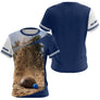 Polo Pétanque Bleu Marine Tir Parfait - 3D Impact Boule - T-Shirt Femme