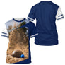 Polo Pétanque Bleu Marine Tir Parfait - 3D Impact Boule - T-Shirt Homme
