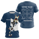 Polo Pétanque Bleu Marine Équipe - Team Bouledogue Français - T-Shirt Femme