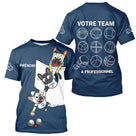 Polo Pétanque Bleu Marine Équipe - Team Bouledogue Français - T-Shirt Homme