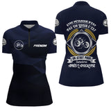 Polo Pétanque Bleu Nuit - Joueur Boules Personnalisé - Polo Zippé Femme