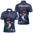 Polo Pétanque Bleu Performance - Coq Gaulois Personnalisé - Polo Homme