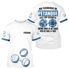 Polo Pétanque Bleu Personnalisé - Cadeau Bouliste Homme Femme - T-Shirt Homme