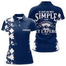 Polo Pétanque Bleu Personnalisé - Cadeau Idéal Boules & Apéro - Polo Femme