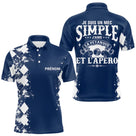 Polo Pétanque Bleu Personnalisé - Cadeau Idéal Boules & Apéro - Polo Homme