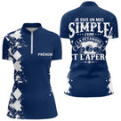 Polo Pétanque Bleu Personnalisé - Cadeau Idéal Boules & Apéro - Polo Zippé Femme