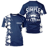 Polo Pétanque Bleu Personnalisé - Cadeau Idéal Boules & Apéro - T-Shirt Homme