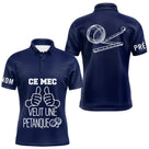 Polo Pétanque Bleu Personnalisé - Ce Mec Veut Une Boules - Polo Homme