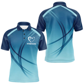 Polo Pétanque Bleu Personnalisé - Club & Passion Boules - Polo Homme
