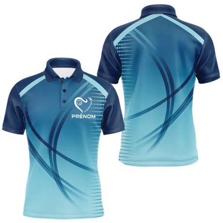 Polo Pétanque Bleu Personnalisé - Club & Passion Boules - Polo Homme