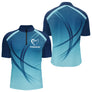 Polo Pétanque Bleu Personnalisé - Club & Passion Boules - Polo Zippé Homme