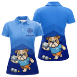 Polo Pétanque Bleu Personnalisé – Collection Bulldog Champion - Polo Femme