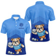 Polo Pétanque Bleu Personnalisé – Collection Bulldog Champion - Polo Homme
