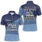 Polo Pétanque Bleu Retraité Personnalisé - Papa Mama Champion - Polo Homme