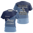 Polo Pétanque Bleu Retraité Personnalisé - Papa Mama Champion - T-Shirt Femme