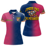 Polo Pétanque Bleu Rose - Homme Femme J'ai Pétanque - Polo Femme