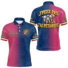Polo Pétanque Bleu Rose - Homme Femme J'ai Pétanque - Polo Homme