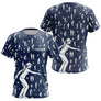 Polo Pétanque Bleu Silhouette Joueurs - Homme Femme - T-Shirt Femme