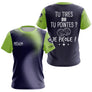 Polo Pétanque Bleu & Vert - Personnalisé Tenue Bouliste - T-Shirt Femme