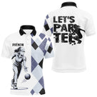 Polo Pétanque Blue & Gris Personnalisé - Let's Par-Tee - Polo Femme