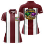 Polo Pétanque Bordeaux Rayé - Édition Limitée Blanc Rouge - Polo Femme