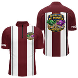 Polo Pétanque Bordeaux Rayé - Édition Limitée Blanc Rouge - Polo Zippé Homme