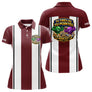 Polo Pétanque Bordeaux Rayé - Édition Limitée Rouge Blanc - Polo Femme