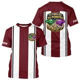 Polo Pétanque Bordeaux Rayé - Édition Limitée Rouge Blanc - T-Shirt Homme