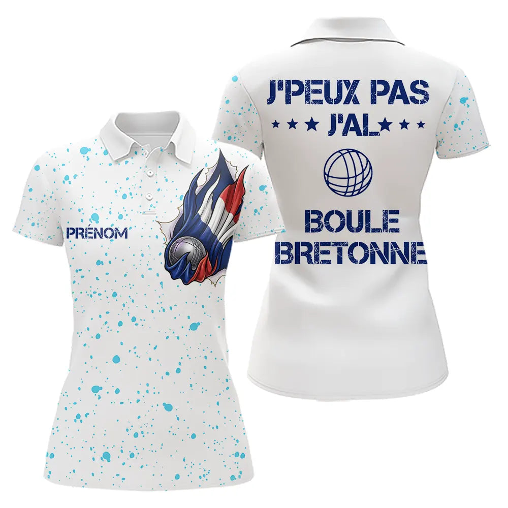 Polo Pétanque Boule Bretonne - Style Français Homme Femme - Polo Femme